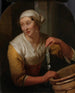 Donna che vende aringhe - Godfried Schalcken — vista dell’opera