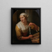 Donna che vende aringhe - Godfried Schalcken — quadro incorniciato alla parete