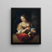 Giovane donna con limone - Godfried Schalcken — quadro incorniciato alla parete