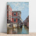 Riproduzione del dipinto Gondoliers su un canale veneziano - Antonietta Brandeis