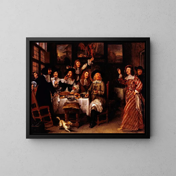 Repas d'artistes - Gonzales Coques — quadro incorniciato alla parete