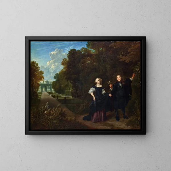La Promenade - Gonzales Coques — quadro incorniciato alla parete