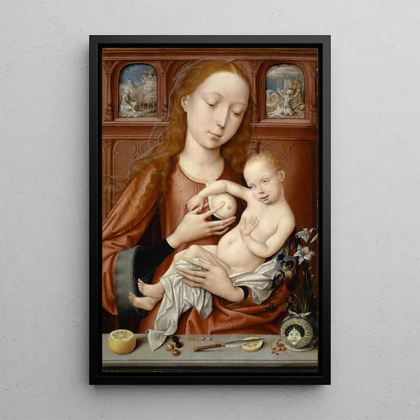 La Vierge allaitante - Goossen van der Weyden — quadro incorniciato alla parete