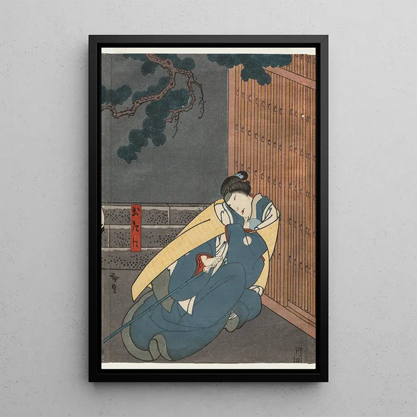 Nakayama Nanshi II in Otani della serie Un conte di coraggio al passo di Iga - Gosotei Hirosada — quadro incorniciato alla parete