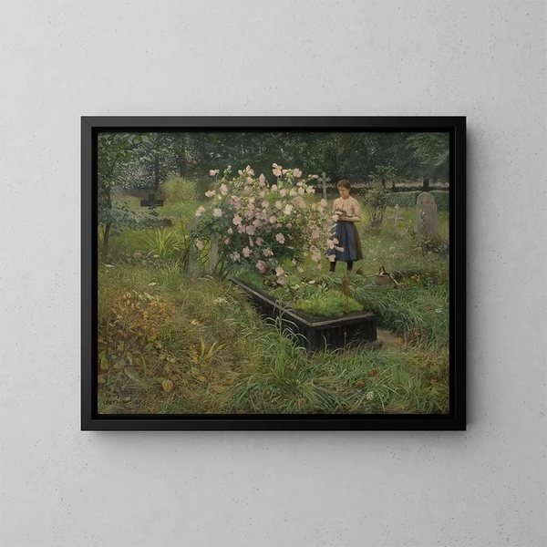 Scène de cimetière - Gottfrid Kallstenius — quadro incorniciato alla parete