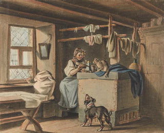 Gottfried Mind - Frau beim Kaffeekochen.webp