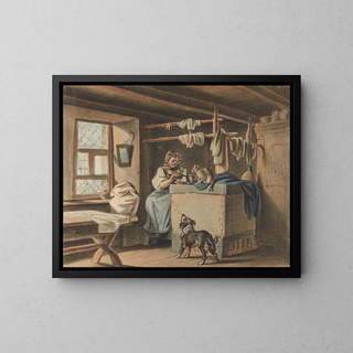 Gottfried Mind - Frau beim Kaffeekochen.webp