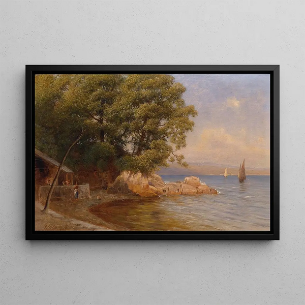 sulla costa - Gottfried Seelos — quadro incorniciato alla parete