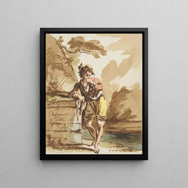 Gottlieb Welt - Boy Leaning on a Wall.webp