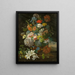 Nature morte floreale con vista su Castel Gandolfo - Gottlob Michael Wentzel — quadro incorniciato alla parete