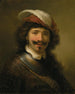 Un giovane uomo con un gorgerin e un cappello con piume - Govert Flinck — vista dell’opera