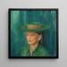 Grete Gamerith con un cappello verde - Walther Gamerith — quadro incorniciato alla parete