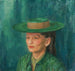 Grete Gamerith con un cappello verde - Walther Gamerith — vista dell’opera