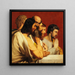 Gruppo degli apostoli durante la scena rivolti a destra - Alphonse — quadro incorniciato alla parete