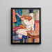 Un clown che suona il violino - Gösta von Hennigs — quadro incorniciato alla parete