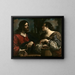 Il Cristo e la donna samaritana - Guercino — quadro incorniciato alla parete