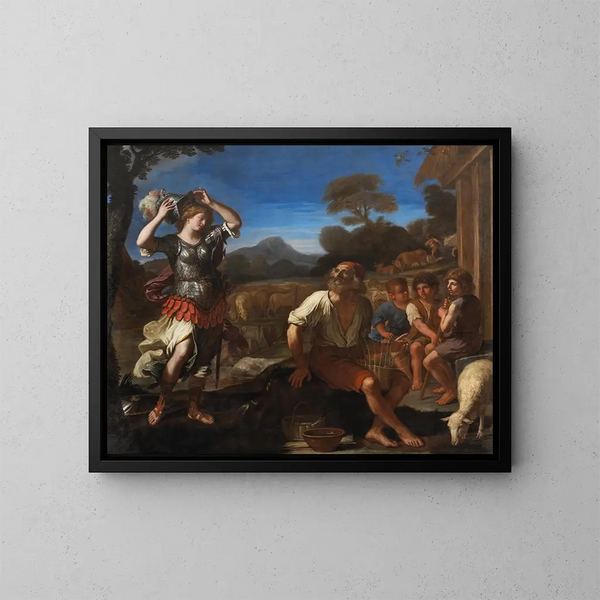 Erminia e i pastori - Guercino — quadro incorniciato alla parete