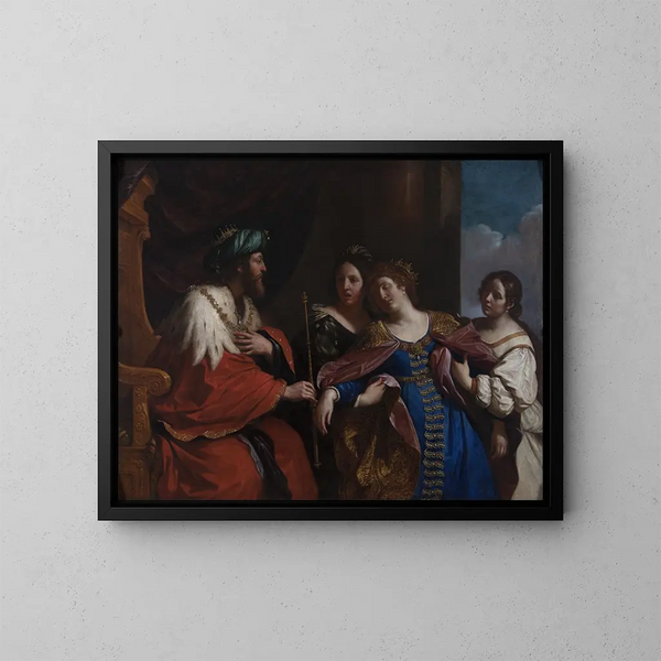 Esther davanti Assuérus - Guercino — quadro incorniciato alla parete