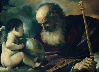 Dio Padre e un angelo - Guercino — vista dell’opera