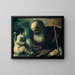Dio Padre e un angelo - Guercino — quadro incorniciato alla parete