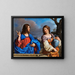 Gesù e la Samaritana al pozzo - Guercino — quadro incorniciato alla parete