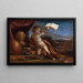 L'Amore virtuoso - Guercino — quadro incorniciato alla parete