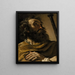 di Sant'Alexis con uno scialle marrone che tiene un bastone - Guercino — quadro incorniciato alla parete