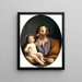 San Giuseppe con il Bambino Gesù - Guercino — quadro incorniciato alla parete