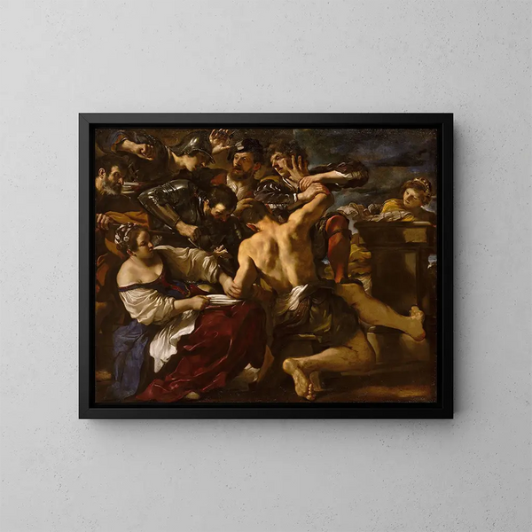Samson catturato dai Filistei - Guercino — quadro incorniciato alla parete