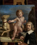 Autoritratto davanti a un quadro di Amor Fedele - Guercino — vista dell’opera