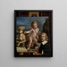 Autoritratto davanti a un quadro di Amor Fedele - Guercino — quadro incorniciato alla parete
