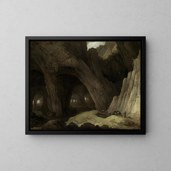 Grotta con mugnai - Guillam Dubois — quadro incorniciato alla parete