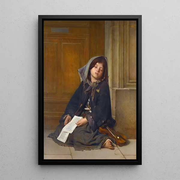 La Mendiante - Guillaume Charles Brun — quadro incorniciato alla parete