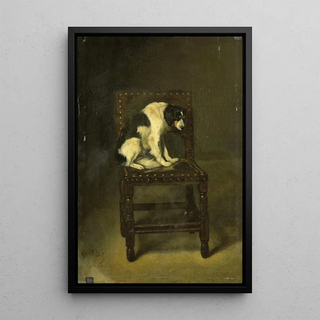Guillaume Anne van der Brugghen - A Dog on a Chair.webp