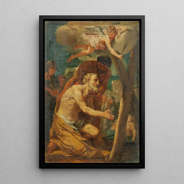 Le Martyre de Saint André - Guillaume Courtois — quadro incorniciato alla parete