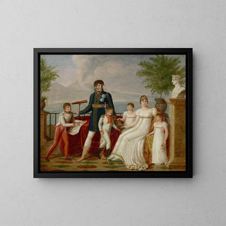 Guillaume Descamps - Portrait of Joachim Murat 17671815 his wife Caroline Bonaparte 17821839 and their family with a view of Naples beyond.webp