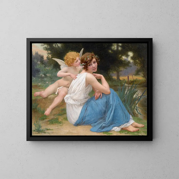 Cupidon e Psiche - Guillaume Seignac — quadro incorniciato alla parete