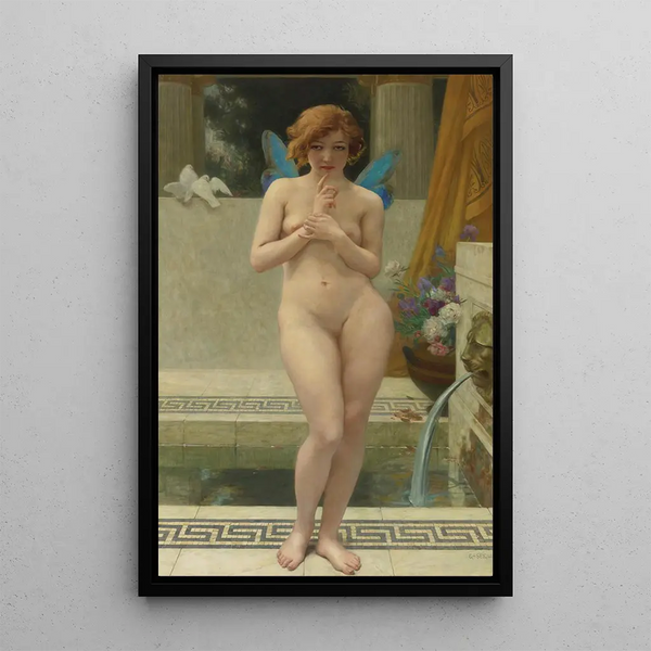 Psyché à la fontaine - Guillaume Seignac — quadro incorniciato alla parete
