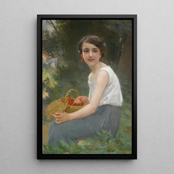 La fille aux cerises - Guillaume Seignac — quadro incorniciato alla parete
