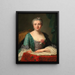 Ritratto di una giovane donna - Guillaume Voiriot — quadro incorniciato alla parete