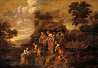 Guilliam du Gardijn - Pharaohs Daughter discovers Moses in the Rush Basket.webp
