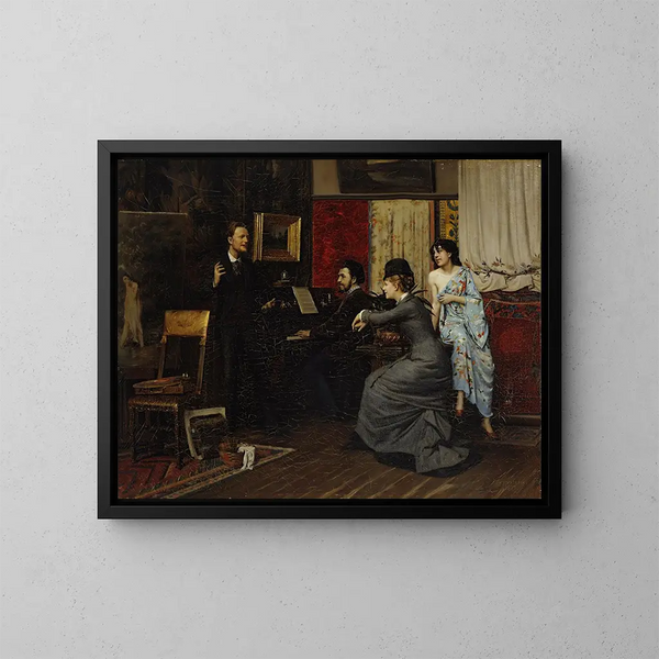 Musica nell'atelier - Gunnar Berndtson — quadro incorniciato alla parete