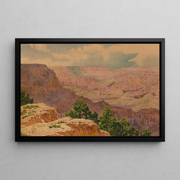 Vista del Grand Canyon - Gunnar Mauritz Widforss — quadro incorniciato alla parete