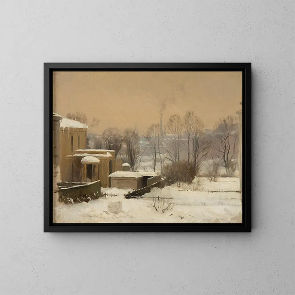 Studio sulla neve urbana - Gustaf Rydberg — quadro incorniciato alla parete