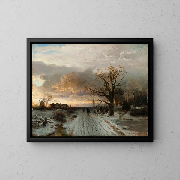 Paesaggio invernale - Gustaf Rydberg — quadro incorniciato alla parete
