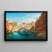 Vista di Venezia, il ponte di Rialto - Gustaf Wilhelm Palm — quadro incorniciato alla parete