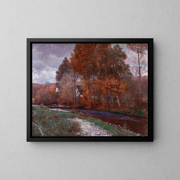 Sur la Krems - Gustav Bamberger — quadro incorniciato alla parete