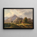 Vista delle rovine del castello di Glanegg - Gustav Barbarini — quadro incorniciato alla parete