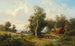 Paesaggio nelle pendici delle Alpi con bestiame al pascolo - Gustav Barbarini — vista dell’opera