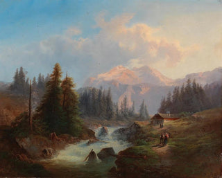 Gustav Barbarini - Partie am Gebirgsbach.webp